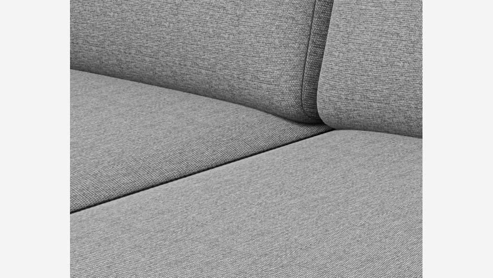 2-Sitzer-Schlafsofa mit Lattenrost und schmalen Armlehnen aus Stoff - Grau