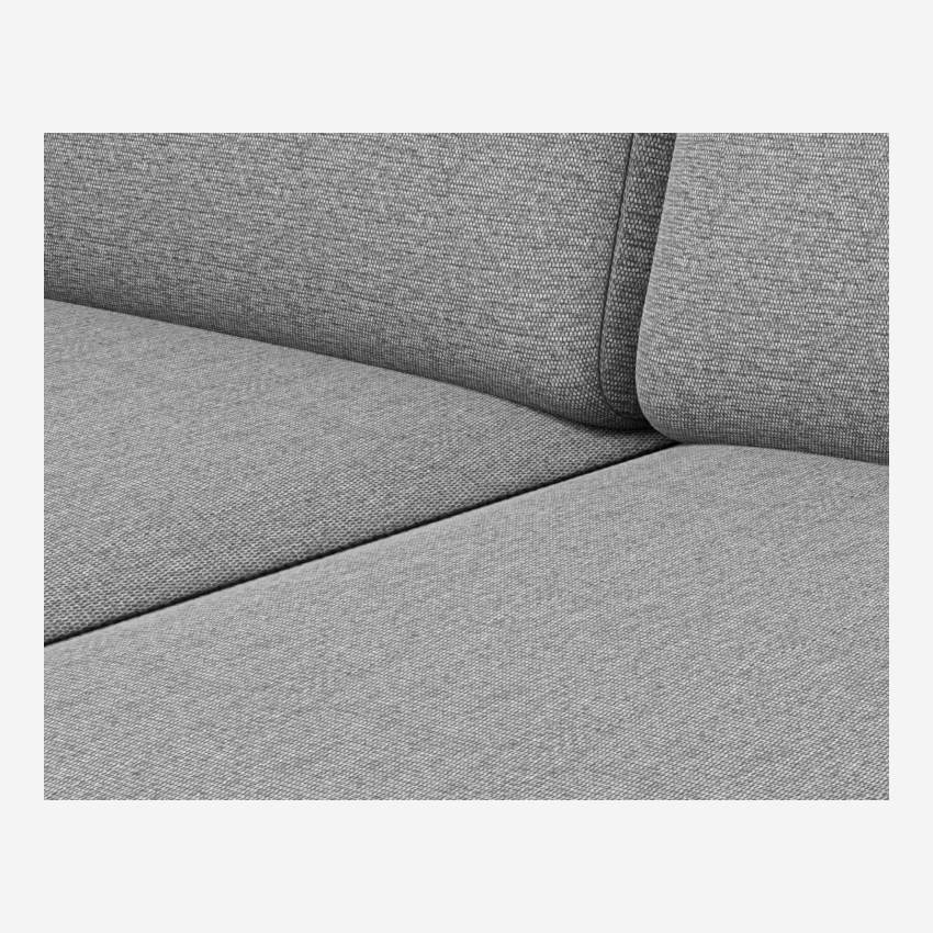 2-Sitzer-Schlafsofa mit Lattenrost und schmalen Armlehnen aus Stoff - Grau