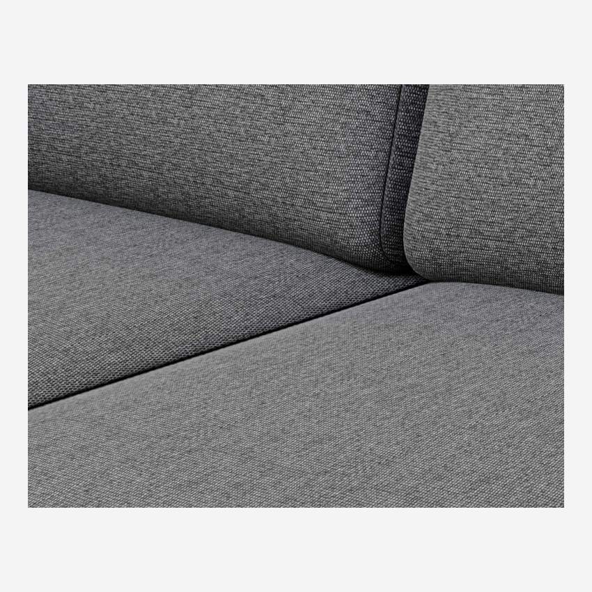 Sofá-cama de 2 lugares Porto Slim com braços finos em tecido - Cinza escuro 