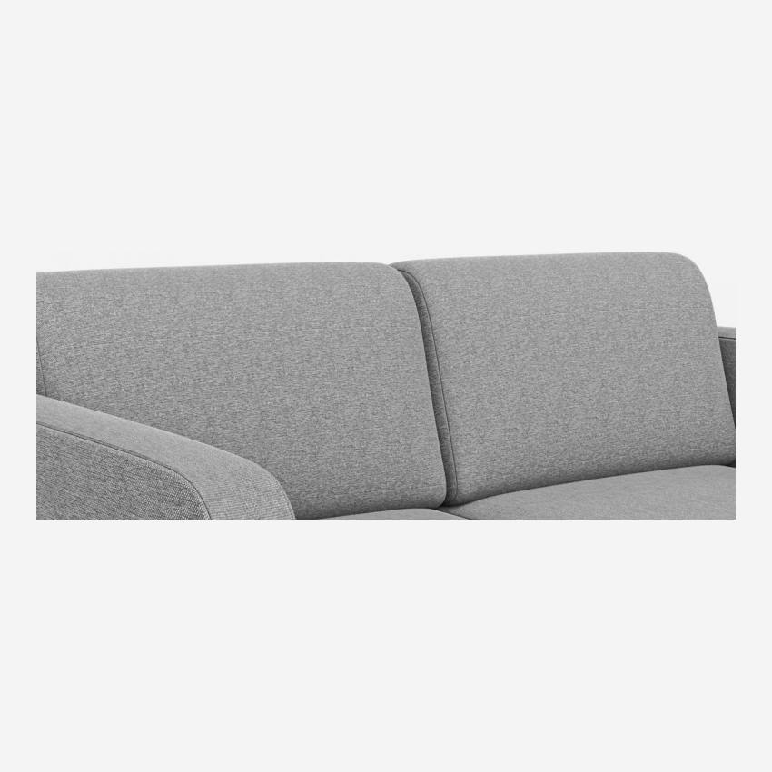 Sofá-cama de 2 lugares com braços finos em tecido - Cinza 