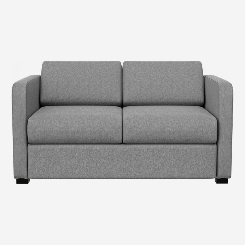 Sofá-cama compacto de tecido com braços finos - Cinza 