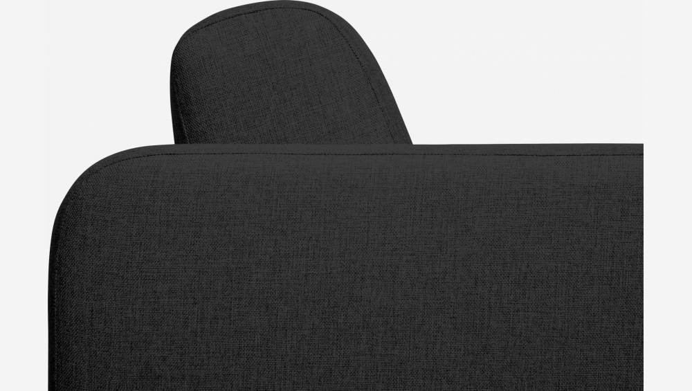 Sofá-cama de tecido 2 lugares - Cinza escuro 