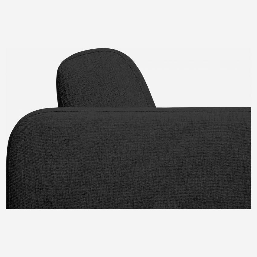 Sofá convertible 2 plazas de tela - Gris oscuro