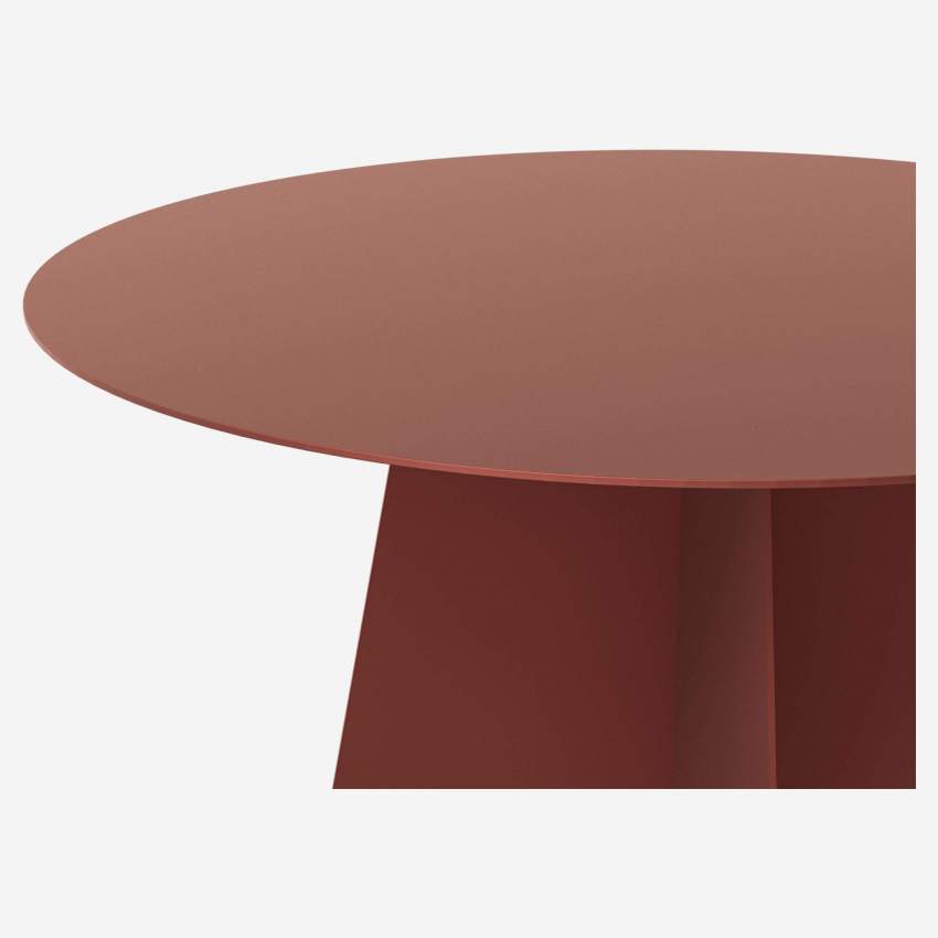 Tavolino rotondo in metallo - Rosso