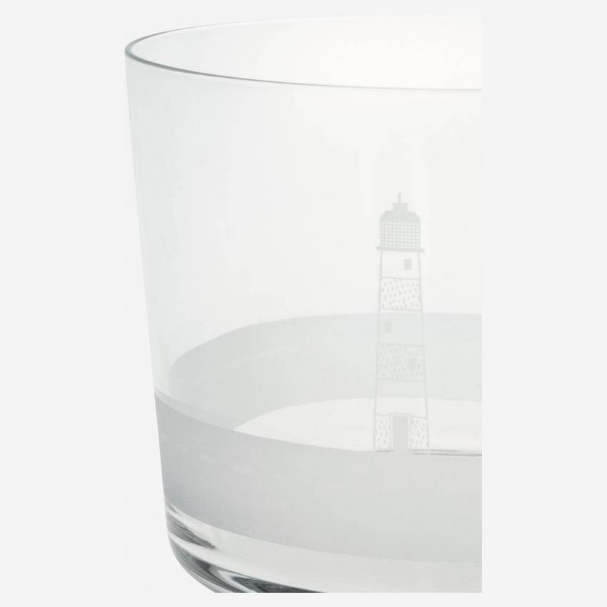 Set 4 vasos de vidrio – 190 ml – Estampado by F. Jacques