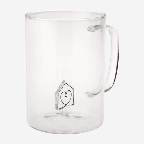 Tasse aus Glas mit Habitat-Logo - 400 ml