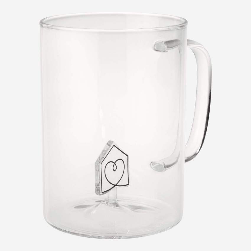 Mug en verre avec décor logo Habitat - 400 ml