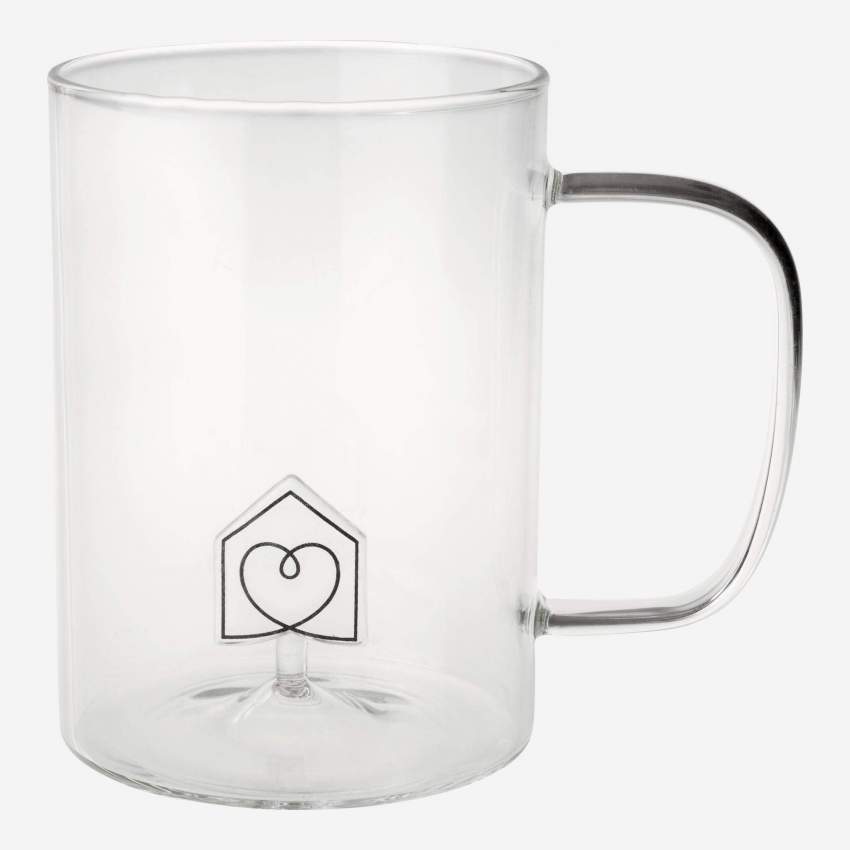 Caneca de vidro com logotipo Habitat - 400 ml