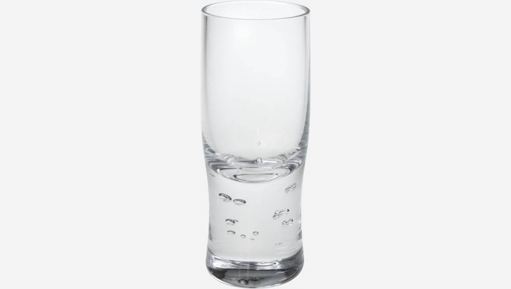 Conjunto de 4 copos de shot de vidro com bolhas - 40ml
