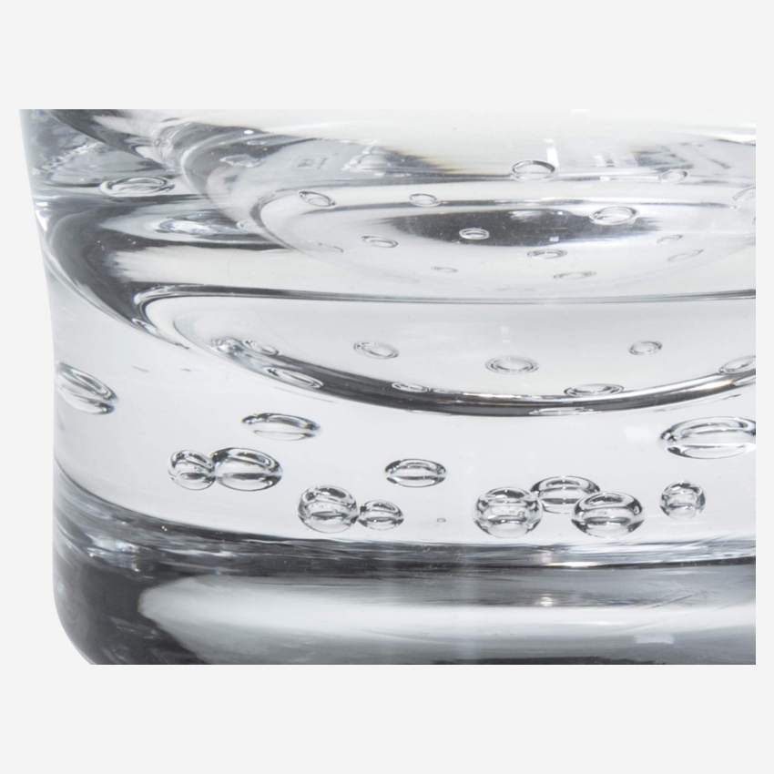 Set van 4 whiskyglazen van glas met bubbels – 250 ml
