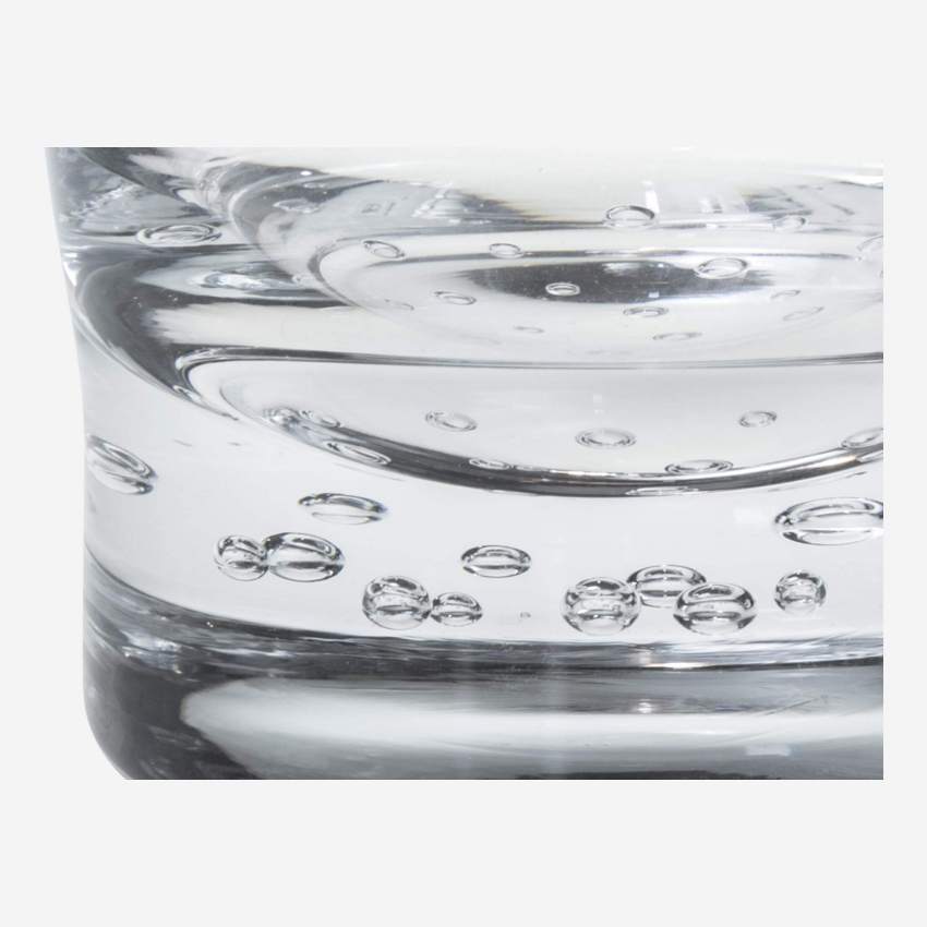 Set van 4 whiskyglazen van glas met bubbels – 250 ml