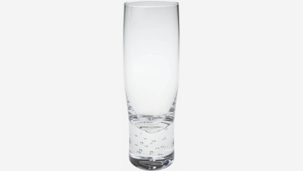 Set van 4 bekers van glas met bubbels - 210 ml