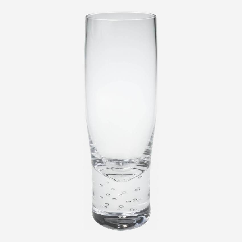 Set van 4 bekers van glas met bubbels - 210 ml