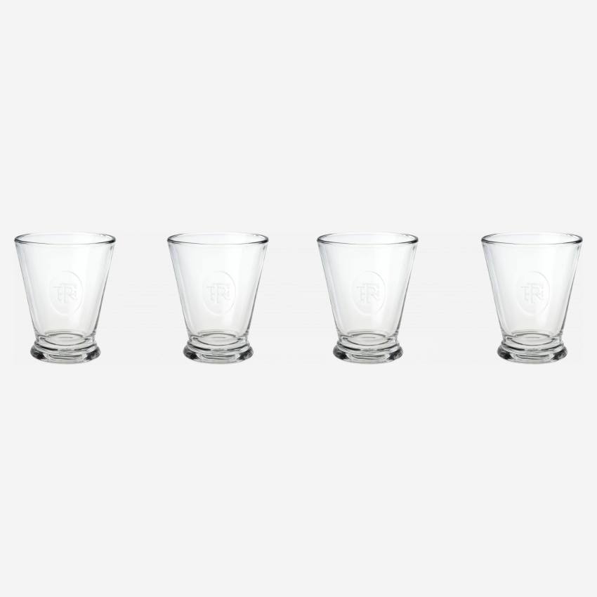 Set van 4 glazen bekers - 260 ml - Kleur