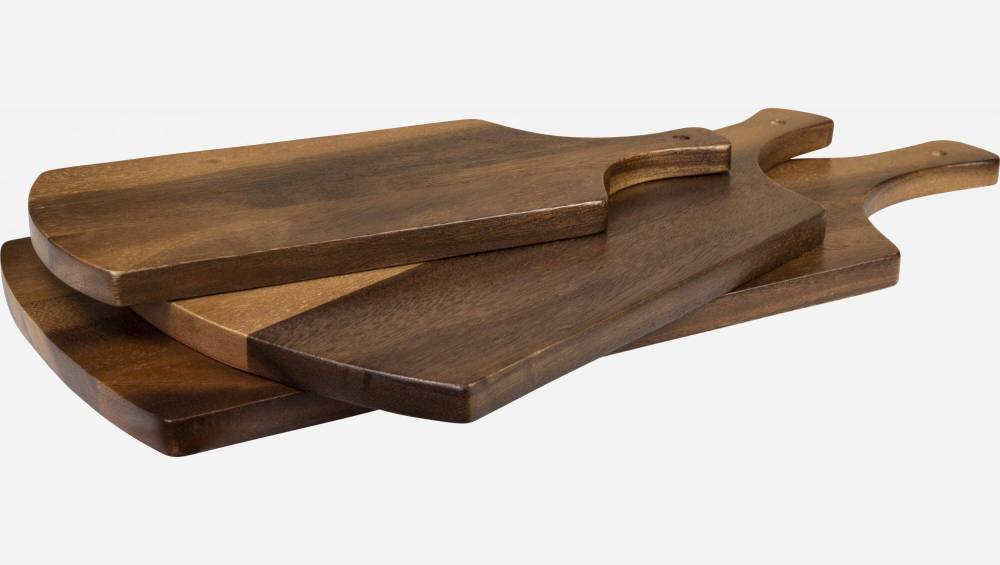 Tabla de corte de madera de acacia - 49,5 cm - Natural