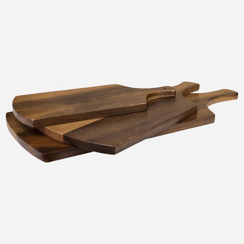 Tabla de corte de madera de acacia - 49,5 cm - Natural