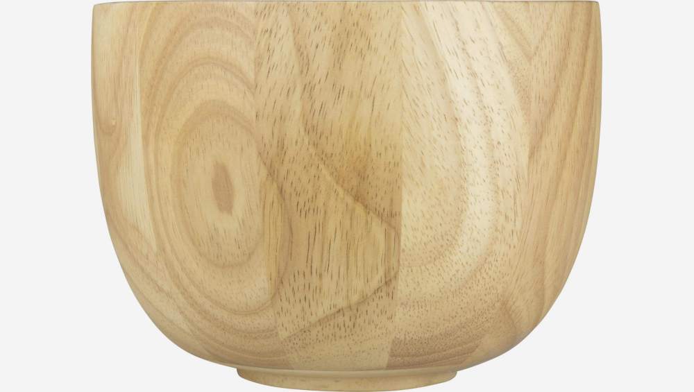 Bol de madera de hevea - 15 cm - Natural