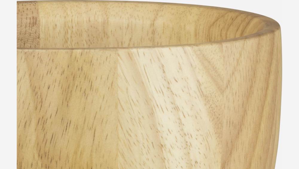 Saladier en bois hévéa - 15 cm - Naturel