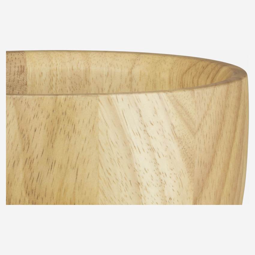 Bol de madera de hevea - 15 cm - Natural