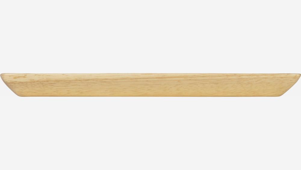 Piatto rettangolare da portata in legno hevea - 30 cm - Naturale