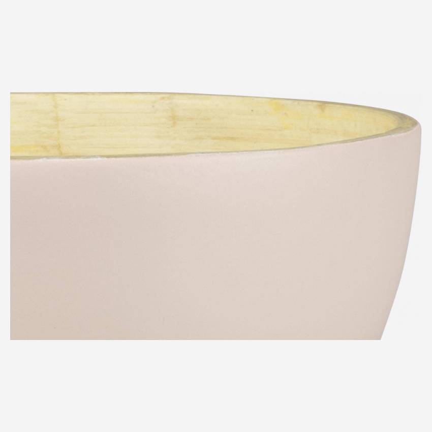 Saladeira de bambu - 12cm - Rosa