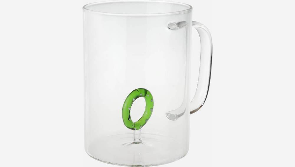 Mug en verre avec décor sapin - 400 ml