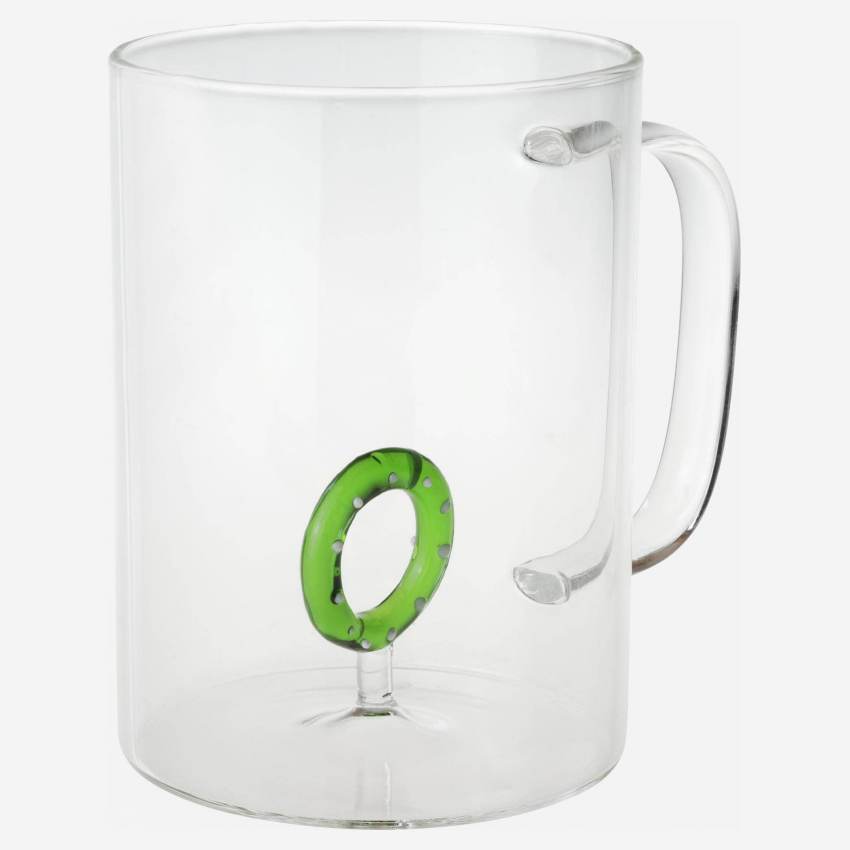 Mug en verre avec décor sapin - 400 ml