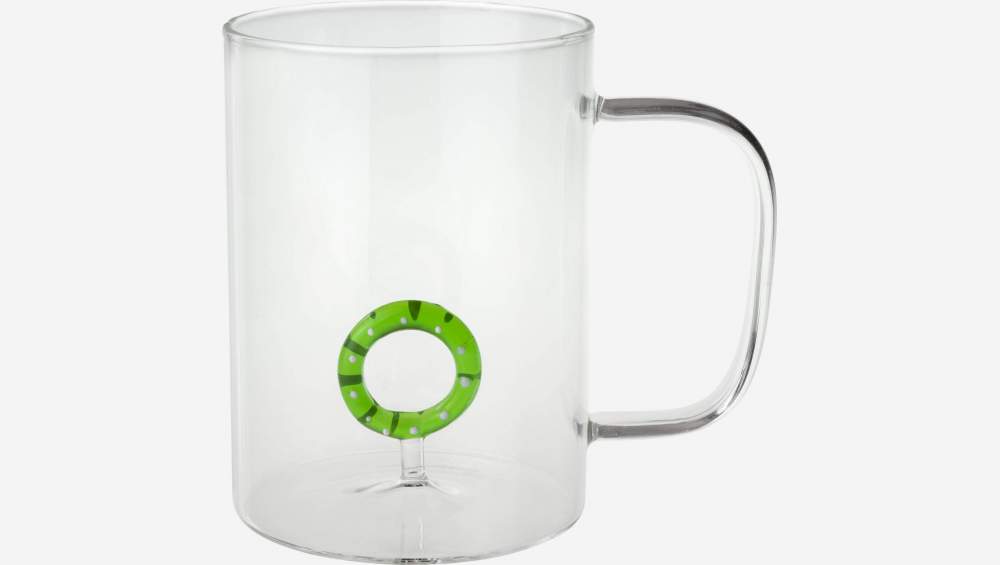 Tasse aus Glas mit Tannenbaum-Motiv - 400 ml