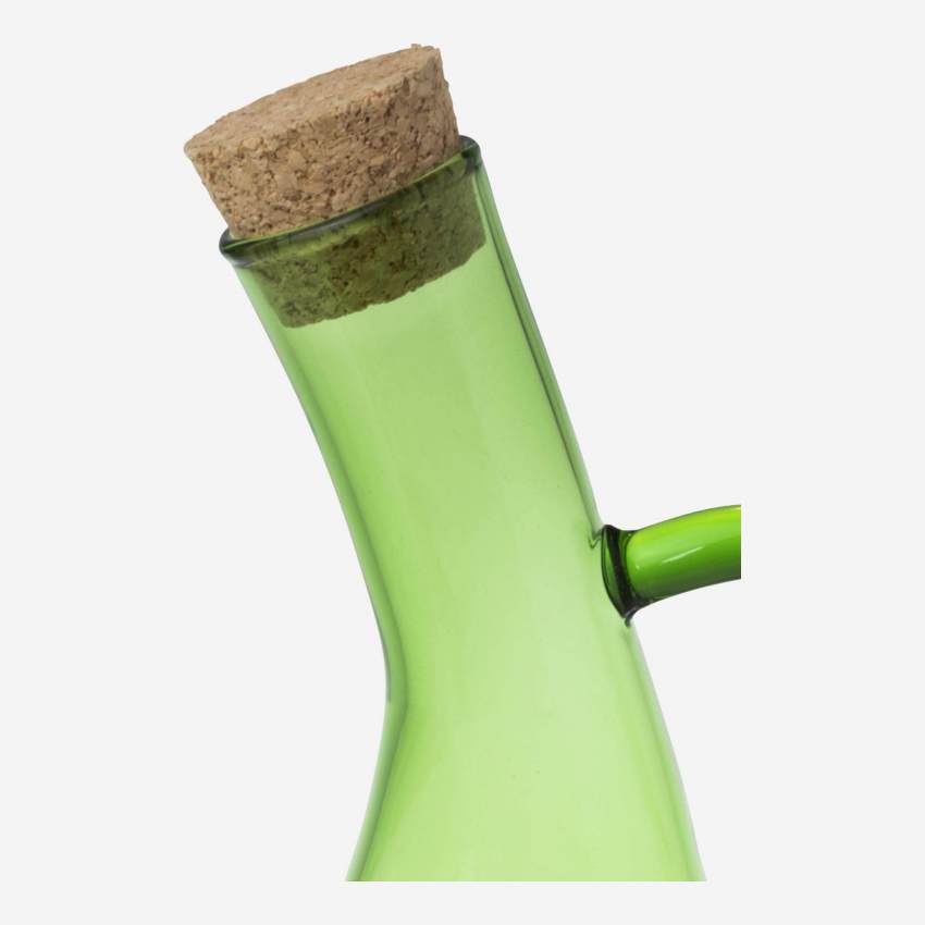 Ölflasche aus Glas - Grün