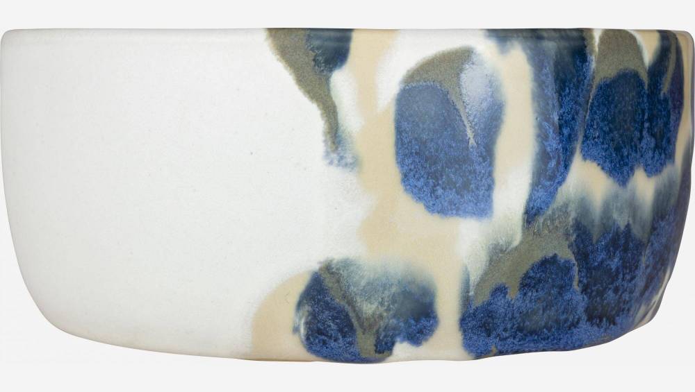 Schale aus Sandstein - 13,5 cm - Blau