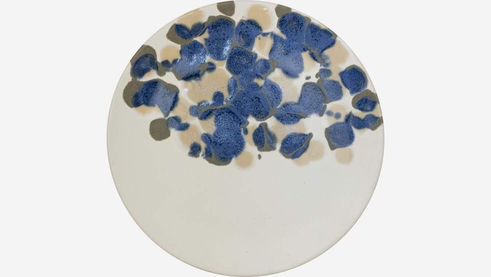 Dessertbord aardewerk - 21 cm - Blauw