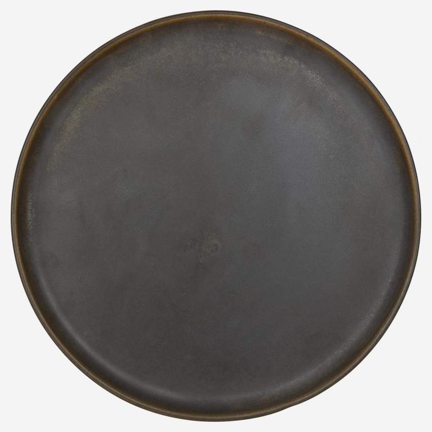 Plat bord aardewerk - 27,5 cm - Bruin