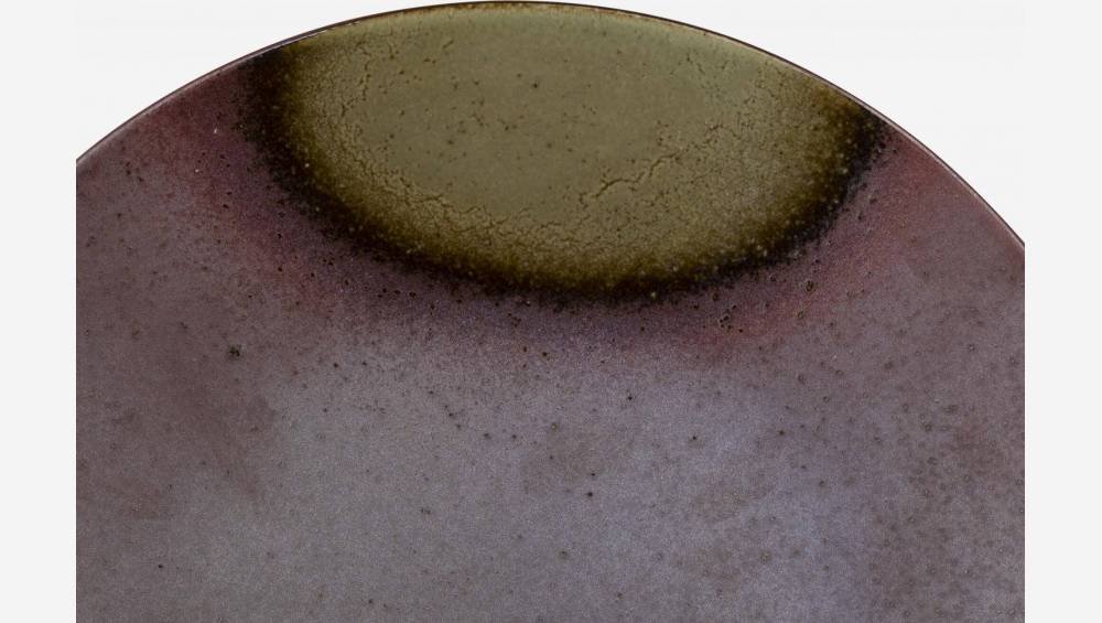 Assiette plate en porcelaine - 27 cm - Prune