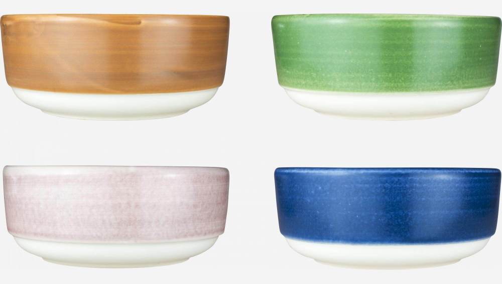 Set di 4 ciotole in ceramica - Multicolor