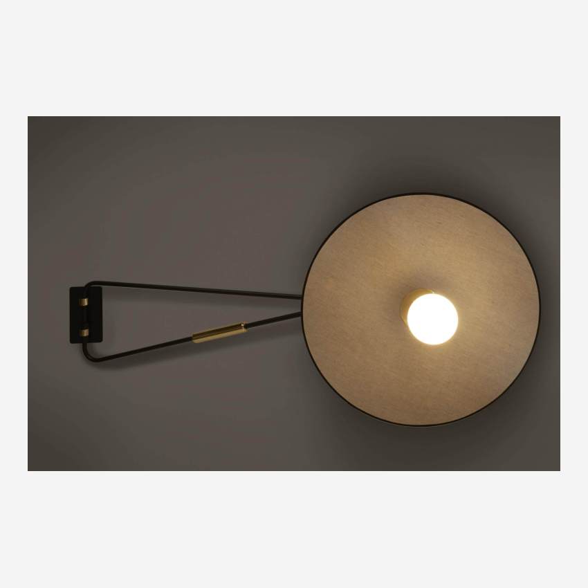 Wandlamp van metaal - 96 cm - Zwart