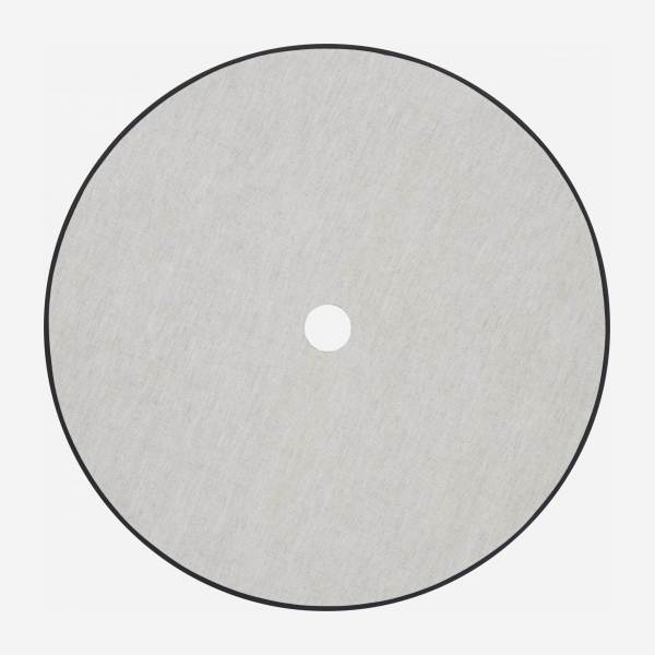 Abajur disco em algodão - 50 cm - Natural