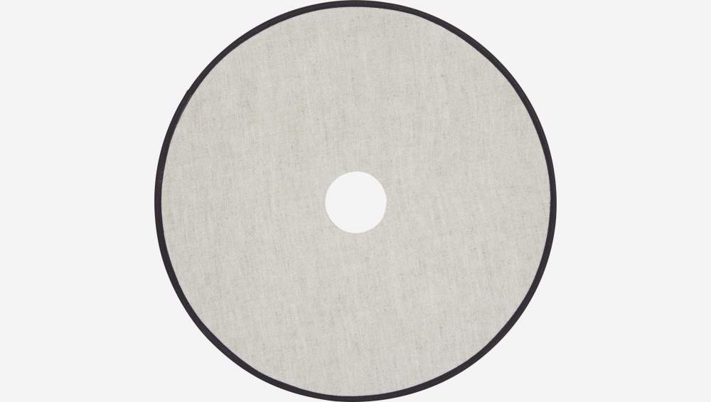 Abat-jour disque en coton - 27 cm - Naturel