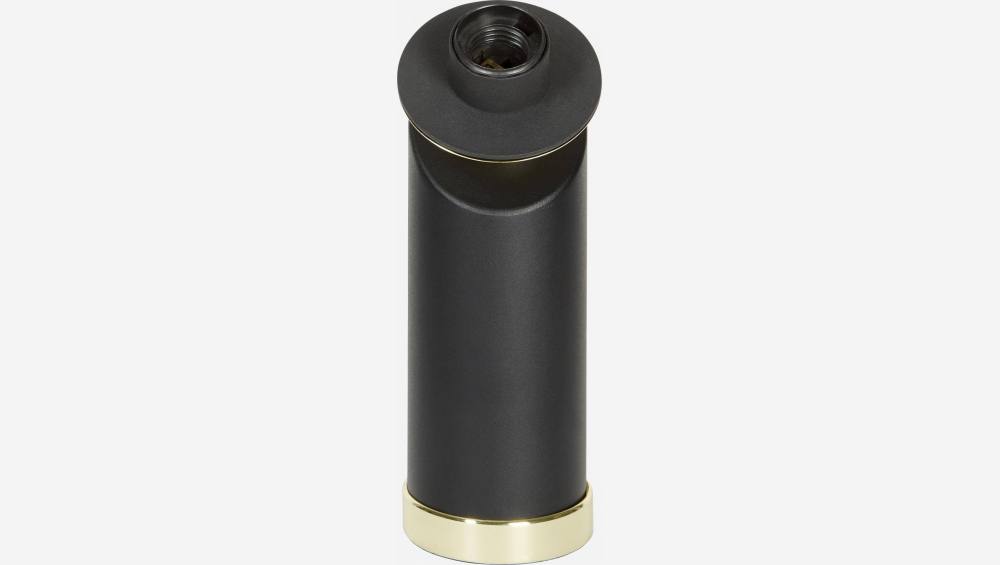 Pie de lámpara redondo de metal - 29 cm - Negro (pantalla vendida por separado)