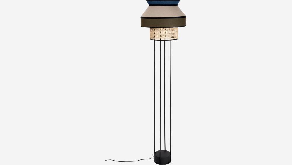 Lámpara de pie de rejilla y metal - 42 x 143 cm - Multicolor