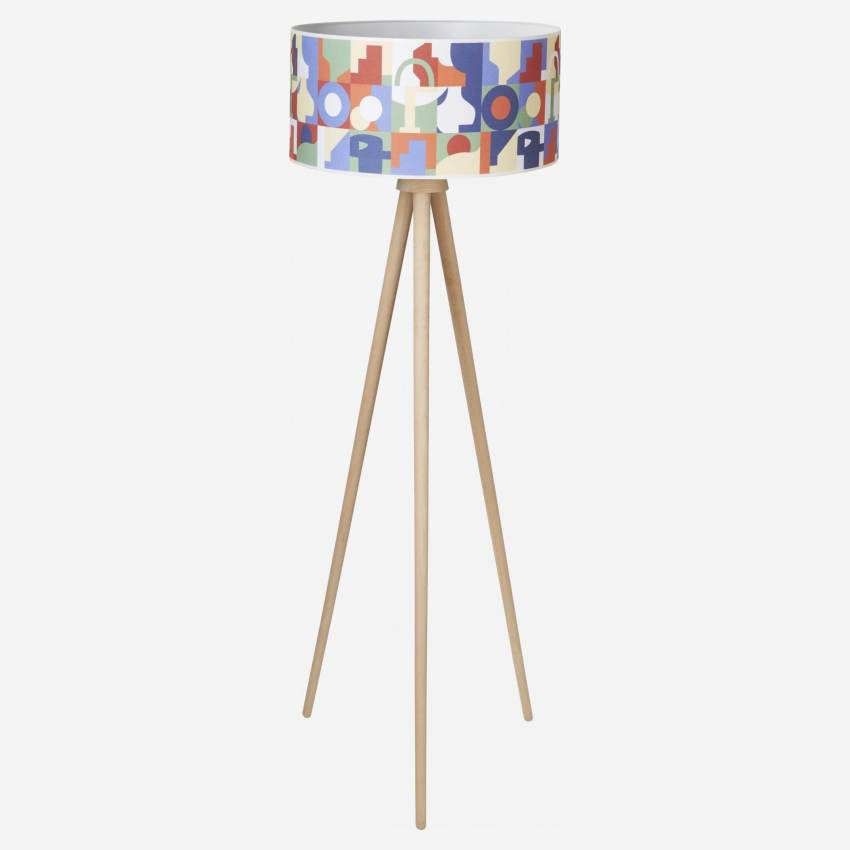 Leuchtenschirm aus Baumwolle - 50 x 24 cm - Bunt
