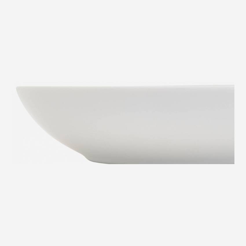 Piatto fondo in porcellana - Bianco - 20 cm