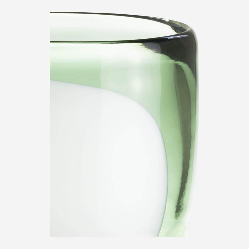 Portacandele in vetro soffiato - 10 cm - Verde