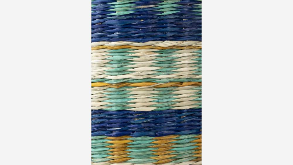 Cesto de almacenaje de junco de mar - 25 x 25 cm - Multicolor