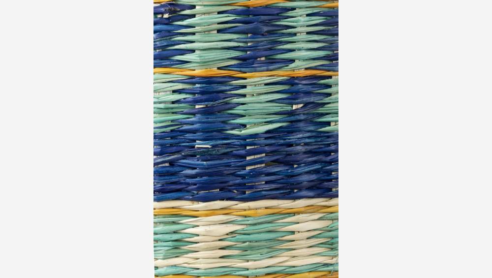 Cesto de almacenaje de junco de mar - 30 x 30 cm - Multicolor