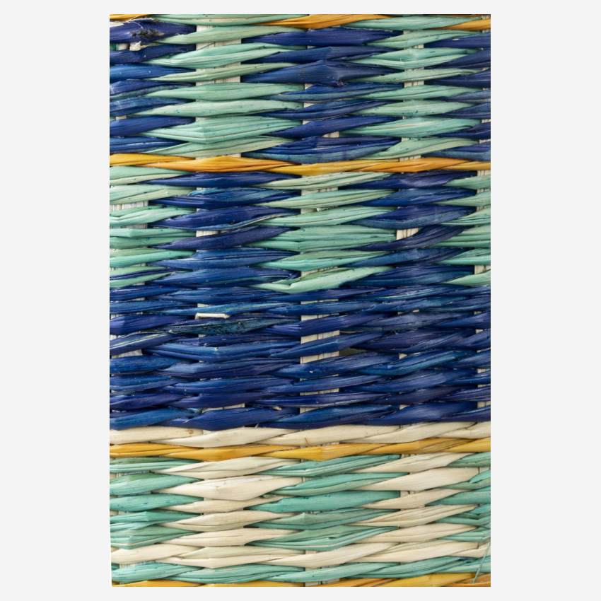 Cesto de almacenaje de junco de mar - 30 x 30 cm - Multicolor