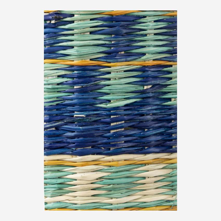 Cesto de arrumação em junco-do-mar - 30 x 30 cm - Multicolor