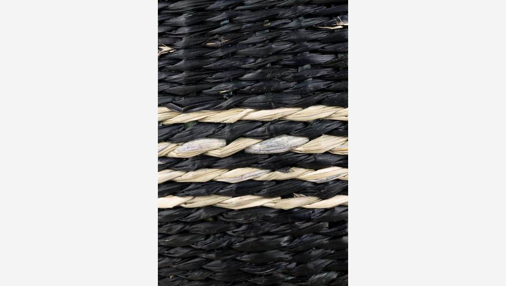 Opbergmand van zeegras - 46 x 27 cm - Zwart