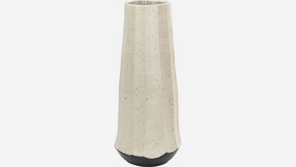 Vase aus Sandstein - 35 cm - Beige
