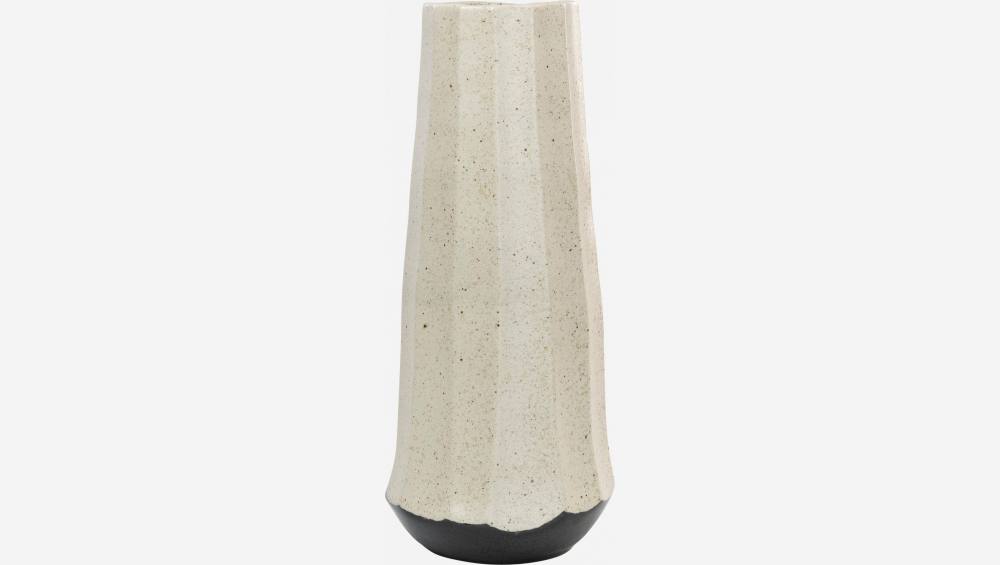 Vase en grès - 35 cm - Beige