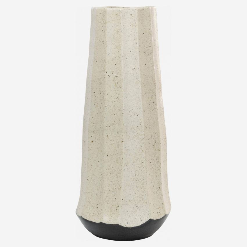 Vase aus Sandstein - 35 cm - Beige